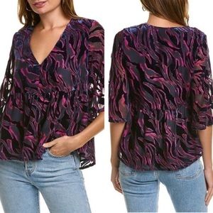 JOHNNY WAS JADE SELENE TIERED TOP • 💯% SILK LINING • Sz XS • NWT